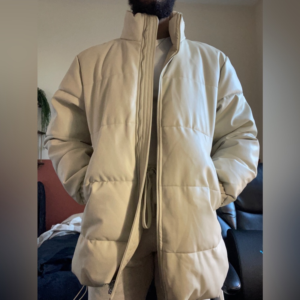 Mens Faux Leather Puffer - UrbanCode